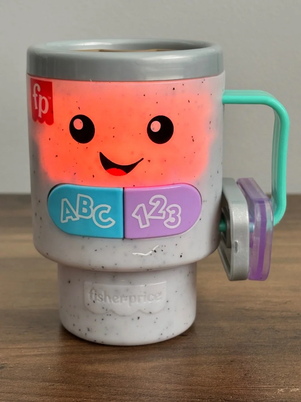Fisher Price Laugh & Learn Wake Up Coffee Mug Cup Interactive Toy Toddlers Baby